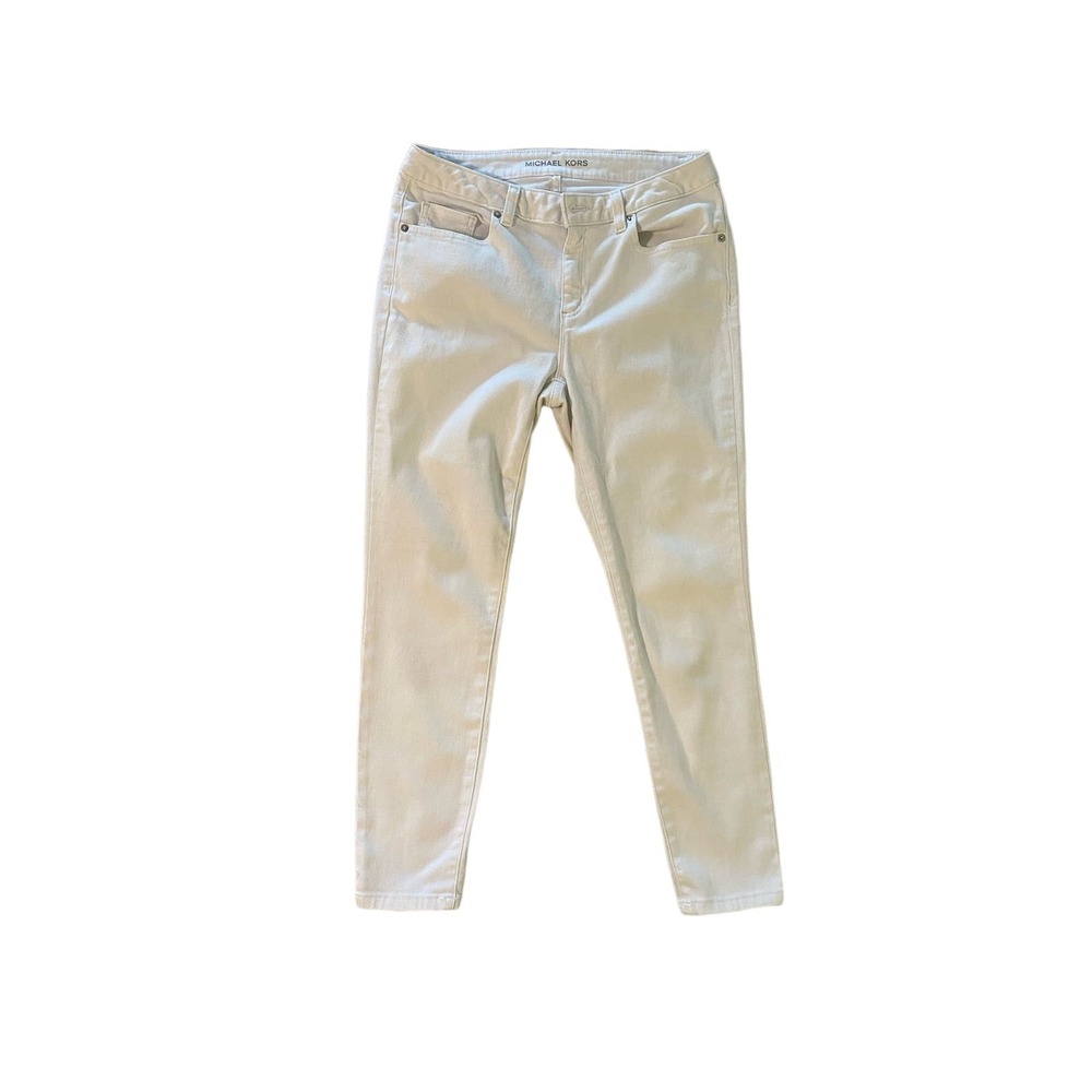 Michael Kors, Izzy cropped skinny size 6 white jeans